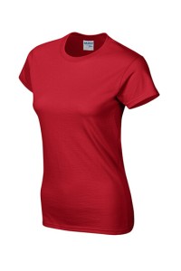 Gildan 紅色 040  短袖女圓領T恤 76000L 純色女裝T恤  透氣T恤 T恤供應商 T恤價格  t-shirt04